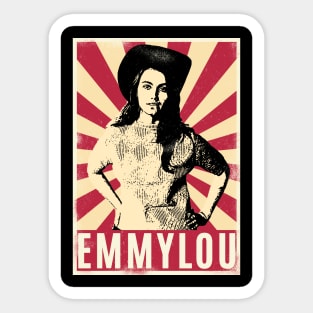 Retro Vintage Emmylou Harris Sticker